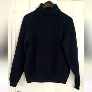 LL Bean Wool Blend Turtleneck Knit Sweater Size L